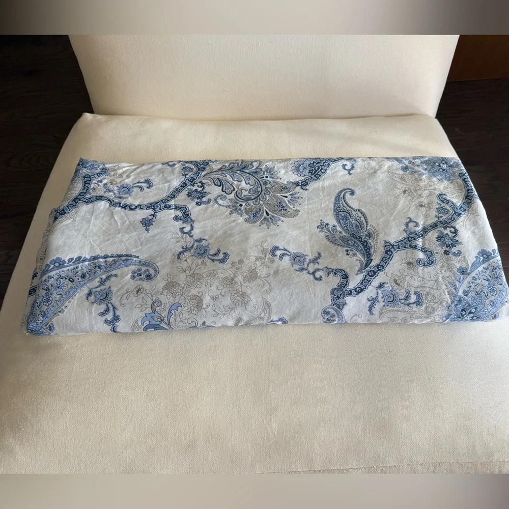 Ethan Allen Paisley Duvet Cover 90x108 KING